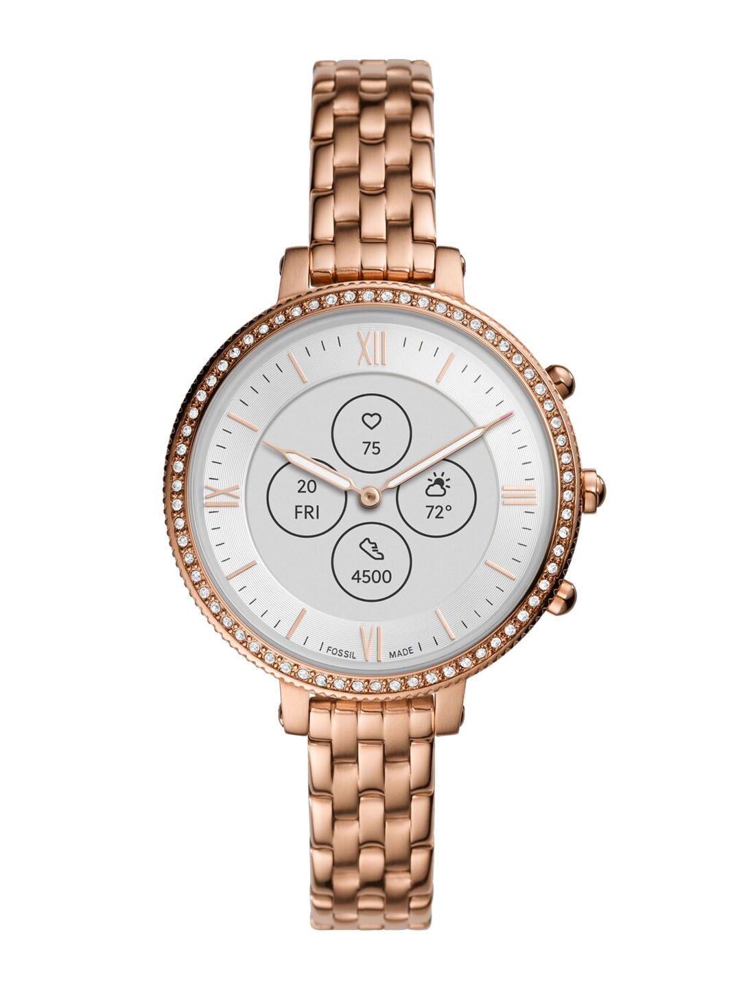 Accessories Smart Watches | Fossil Women Rose Gold-Toned & White Solid Smart Watch FTW7037 - OZ90990