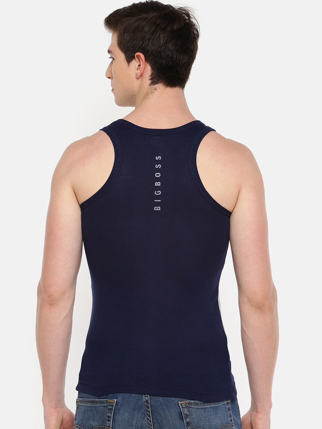 Clothing Innerwear Vests | Dollar Bigboss Men Pack Of 2 Assorted Cotton Gym Vests - KB45072