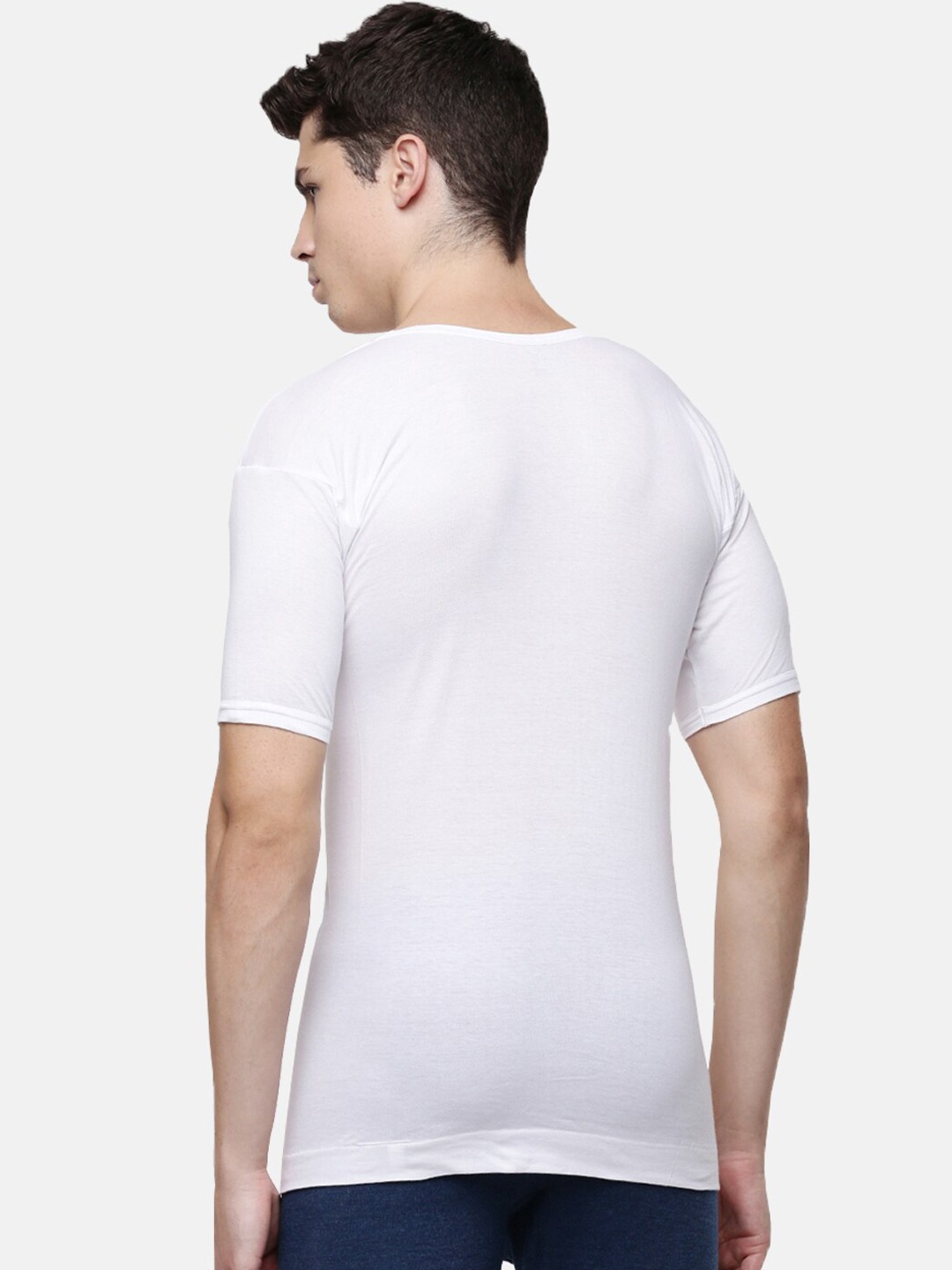 Clothing Innerwear Vests | Dollar Bigboss Men Pack of 7 White Solid Cotton Innerwear Vests - RH63083