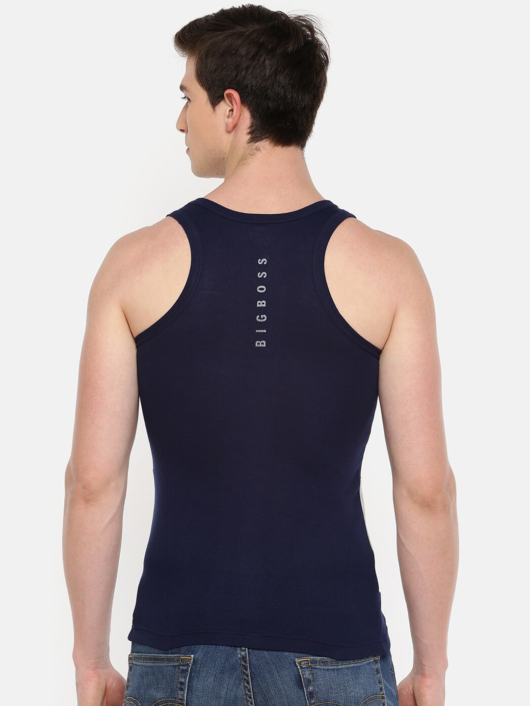 Clothing Innerwear Vests | Dollar Bigboss Men Pack Of 5 Assorted Cotton Gym Vests - ML78347