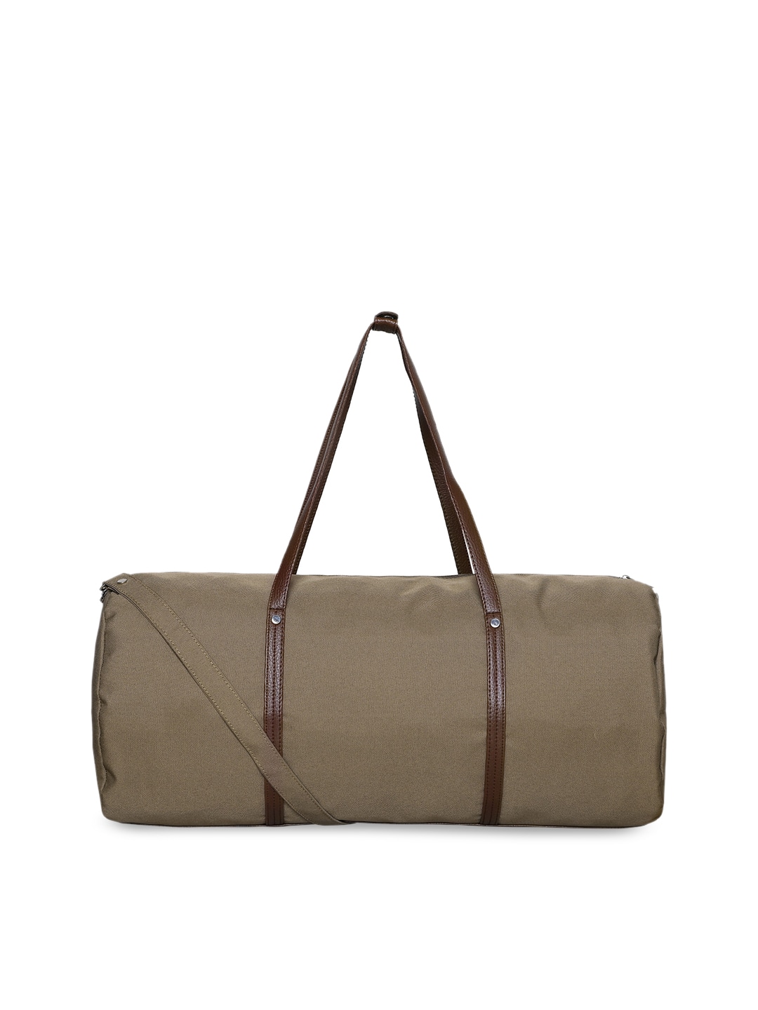 Accessories Duffel Bag | Toteteca Unisex Beige & Brown Solid Gym Duffle Bag - DJ12141