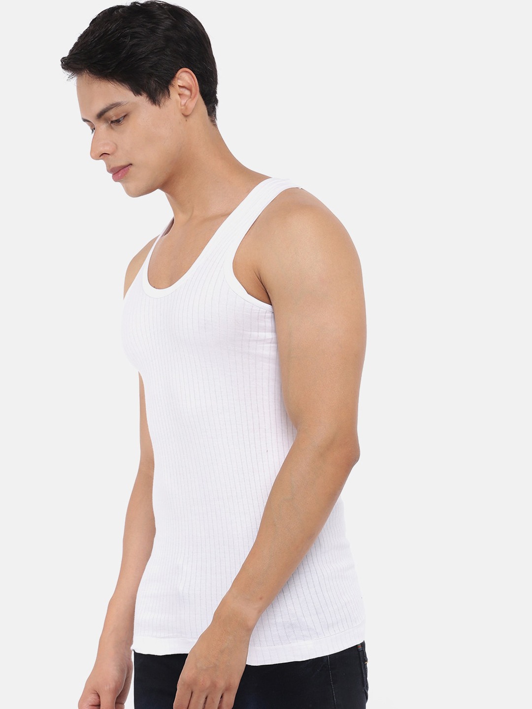 Clothing Innerwear Vests | Dollar Bigboss Men Pack Of 8 Solid Cotton Hutch Basic Vests - XJ31058