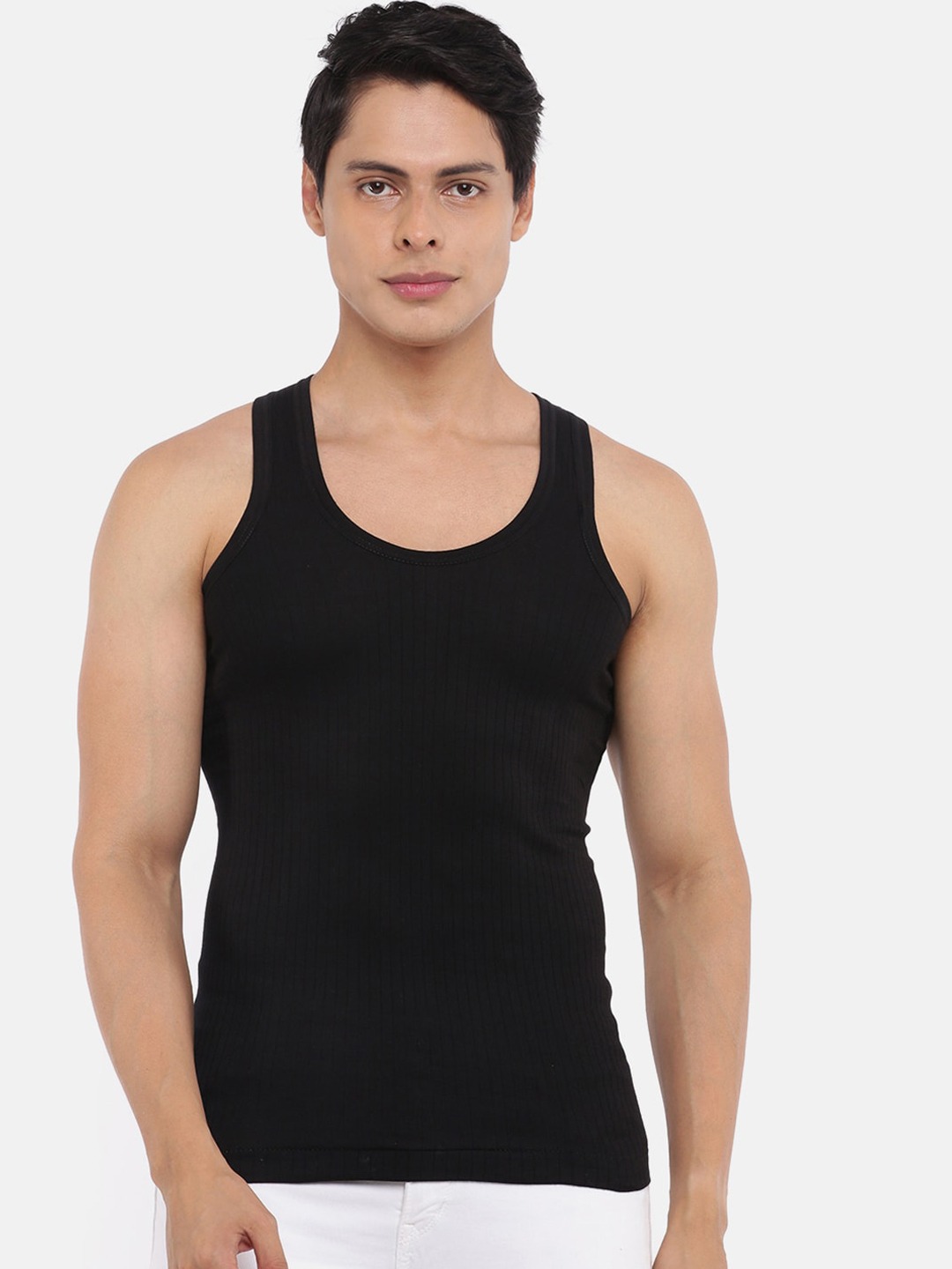 Clothing Innerwear Vests | Dollar Bigboss Men Pack Of 8 Solid Cotton Hutch Basic Vests - XJ31058