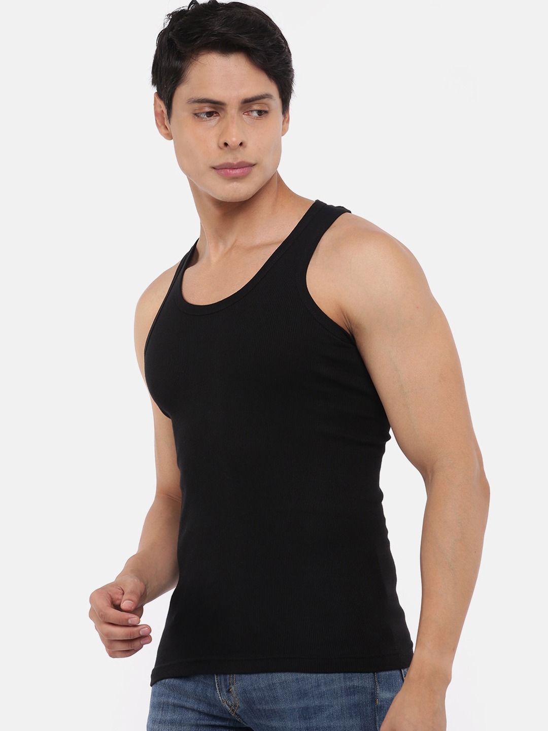 Clothing Innerwear Vests | Dollar Bigboss Men Pack Of 10 Solid Pure Combed Cotton Innerwear Vests - DY99928