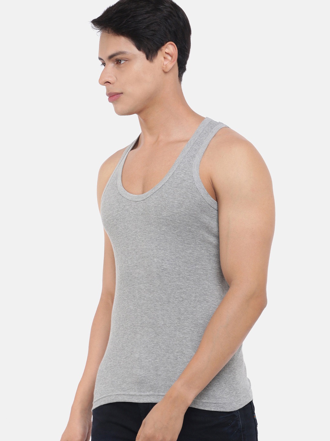 Clothing Innerwear Vests | Dollar Bigboss Men Pack Of 4 Solid Combed Cotton Innerwear Vest - FK91978
