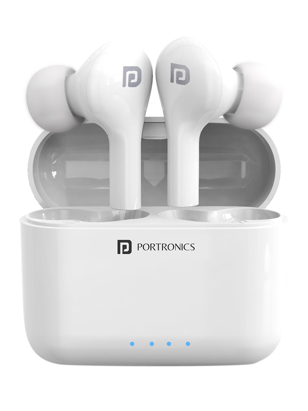 Accessories Headphones | Portronics White Solid Twins 33 Smart TWS Earpods - OG70657