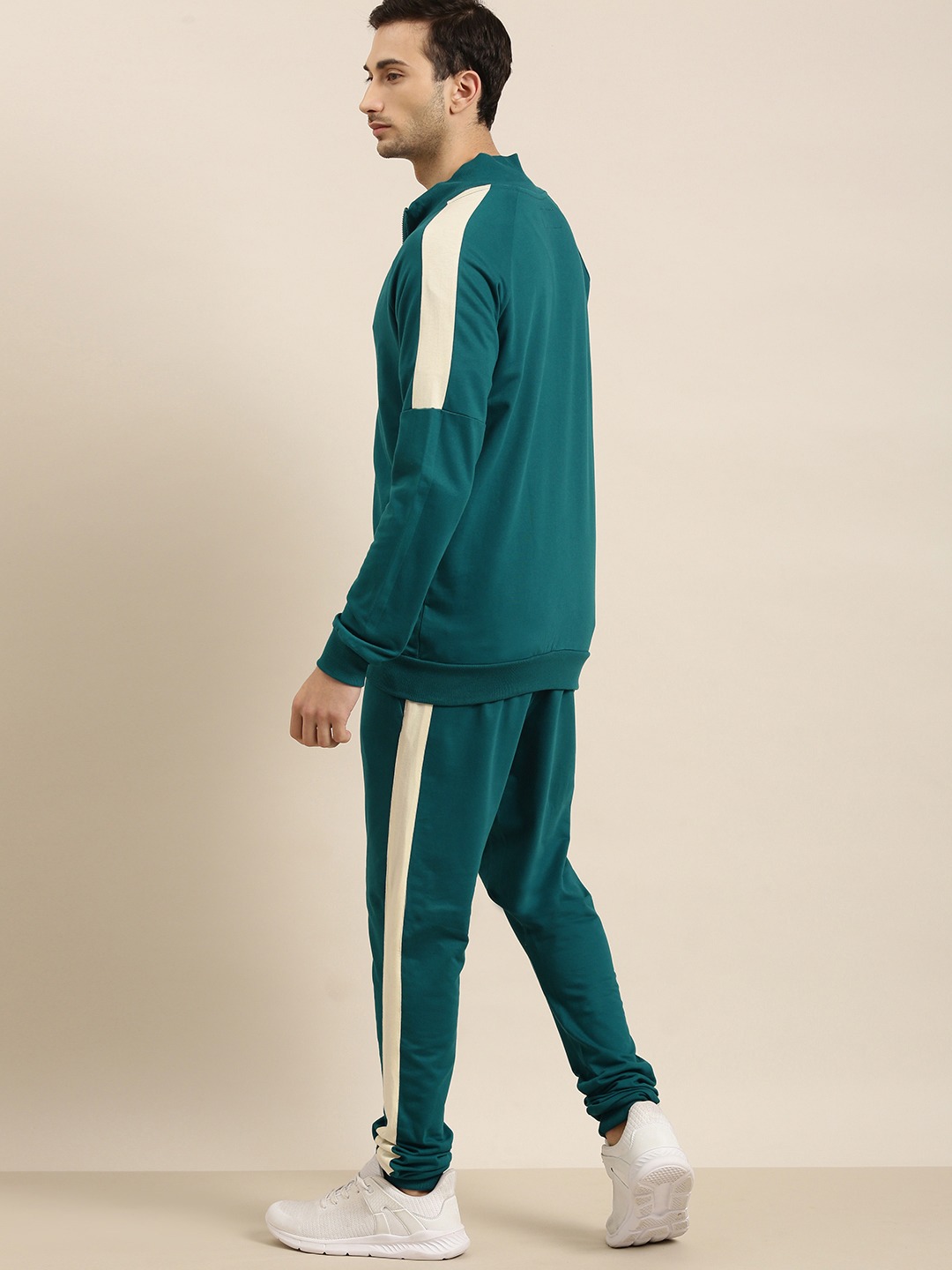 Clothing Tracksuits | Difference of Opinion Men Green & White Striped Tracksuit - LT02306