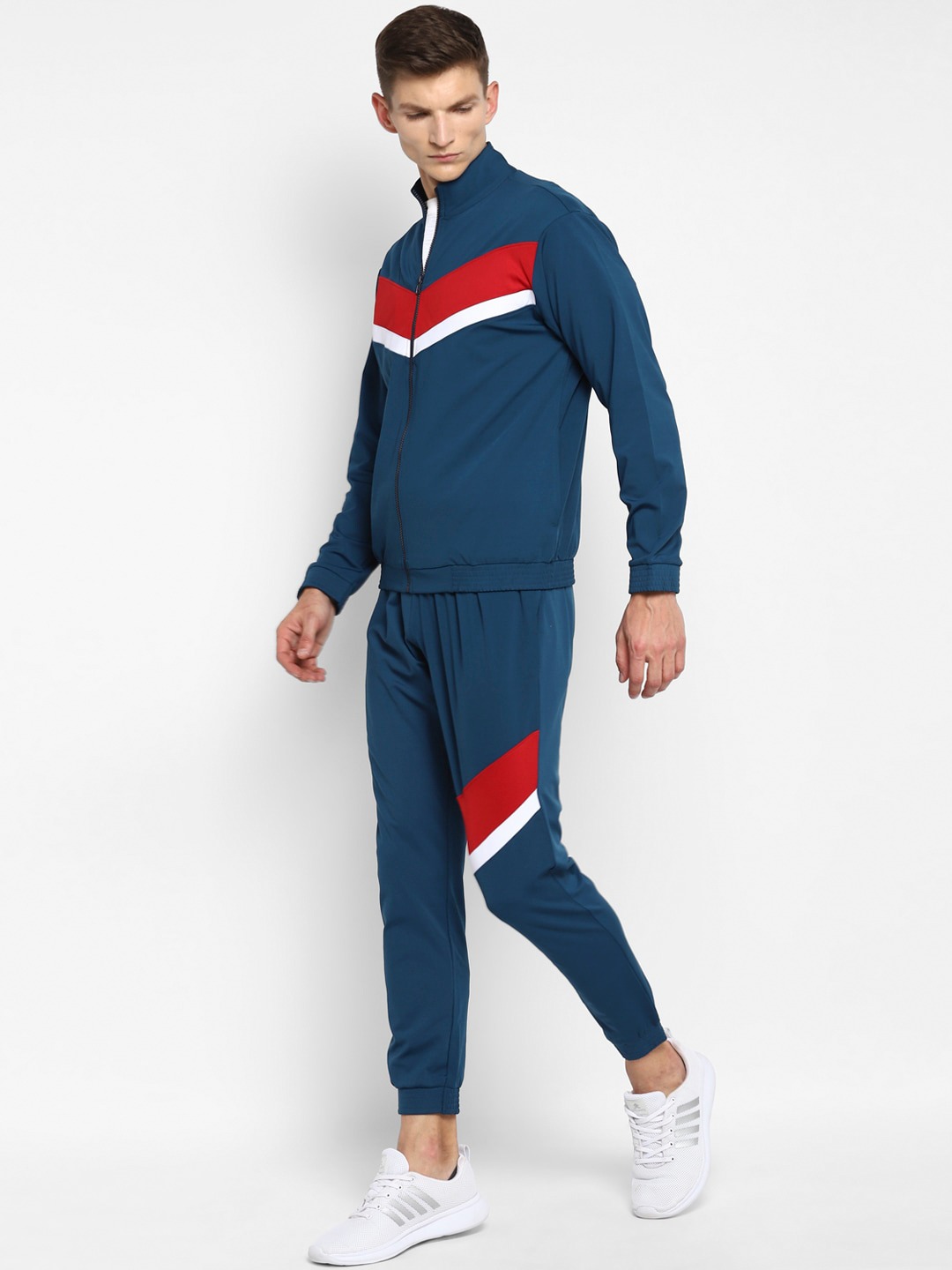 Clothing Tracksuits | Yuuki Men Blue & Red Colourblocked Tracksuit - QG03275