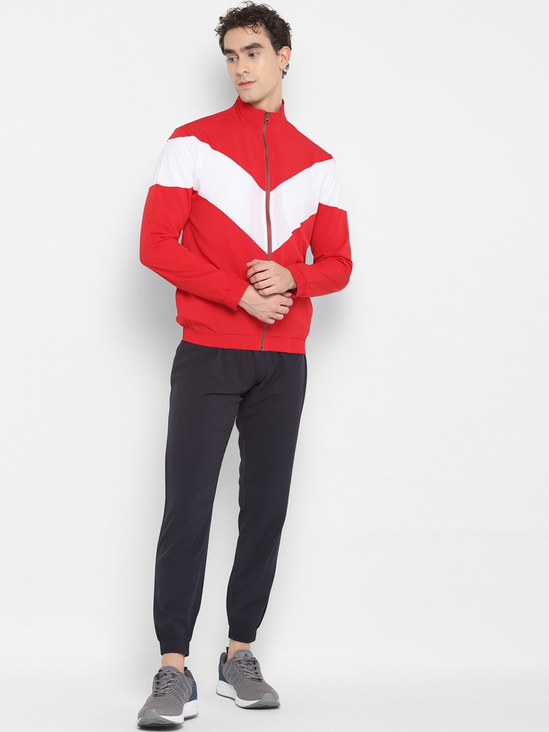 Clothing Tracksuits | Yuuki Men Navy Blue & Red Colourblocked Tracksuit - ON85425