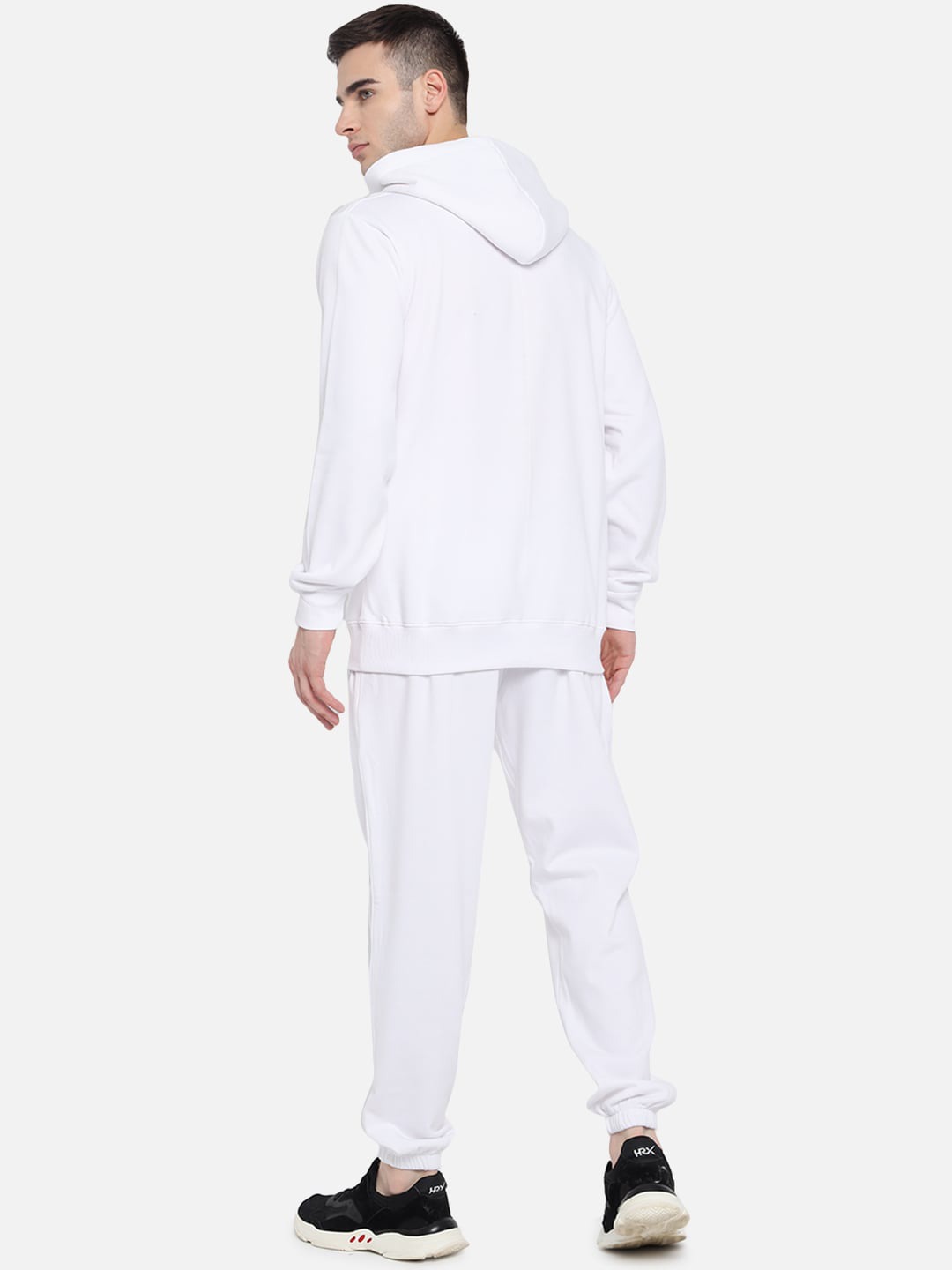 Clothing Tracksuits | GRIFFEL Men White Solid Cotton Tracksuit - HF56735