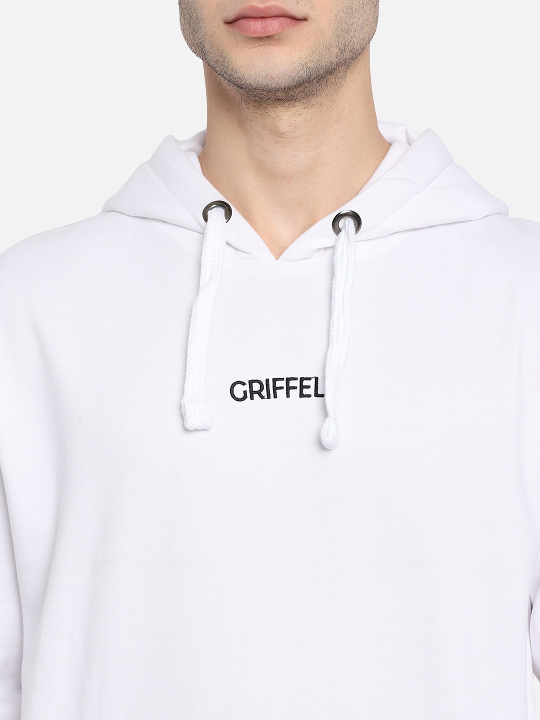 Clothing Tracksuits | GRIFFEL Men White Solid Cotton Tracksuit - HF56735