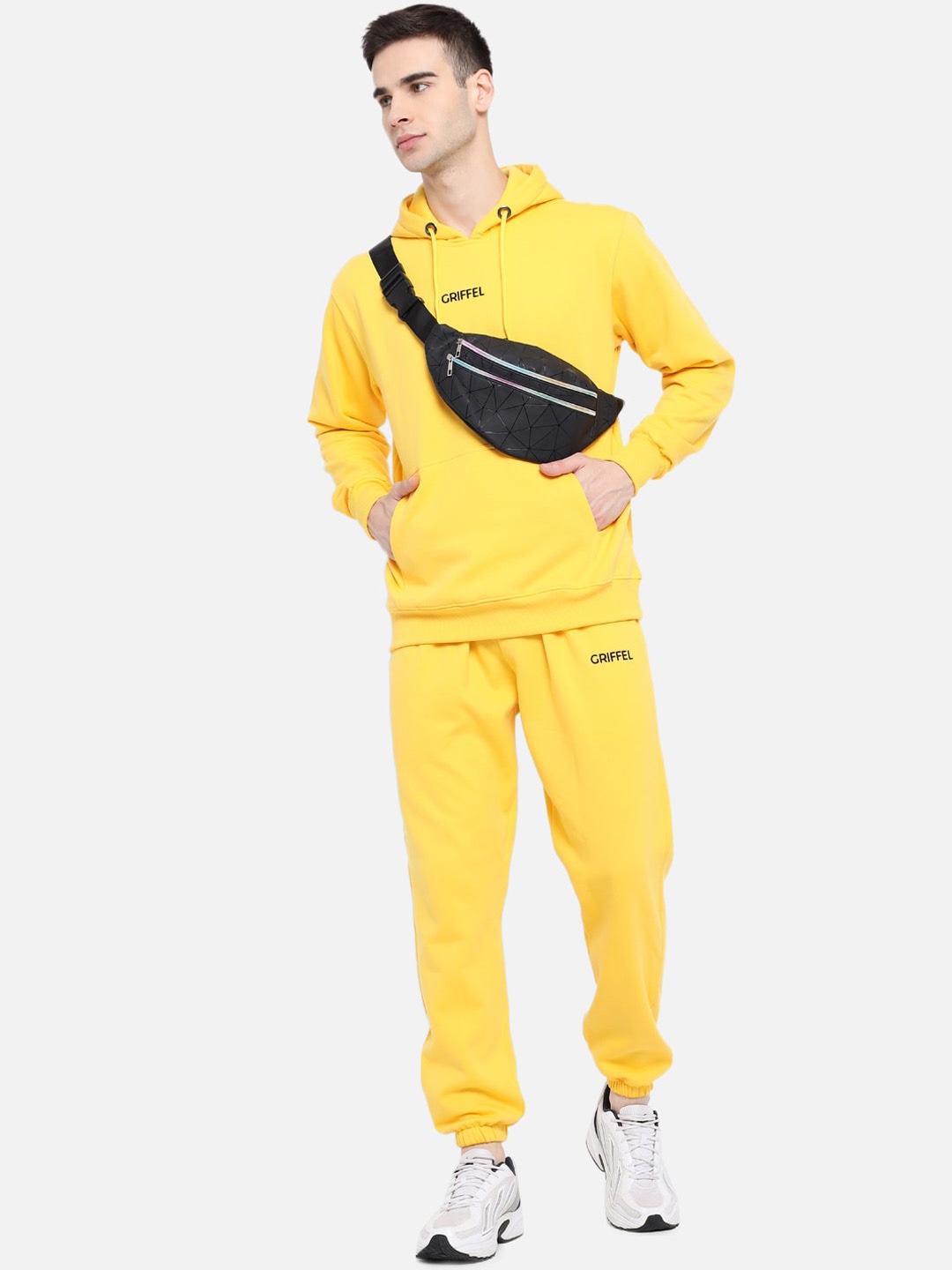 Clothing Tracksuits | GRIFFEL Men Yellow Solid Track Suit - VT72082