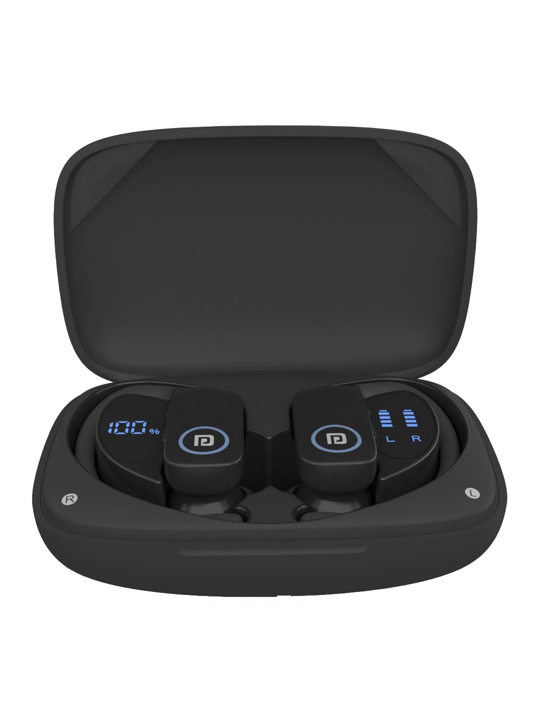 Accessories Headphones | Portronics Unisex Black Solid Harmonics Twins S Truly Wireless Sports Earbuds - QT02890