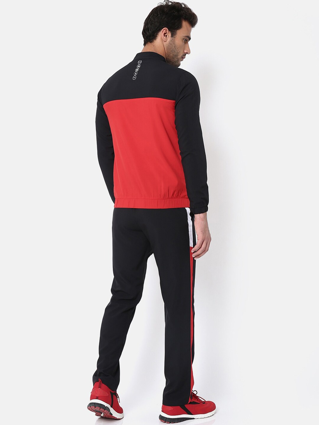 Clothing Tracksuits | Cultsport Men Black & Red Colourblocked Tracksuit - HN01529