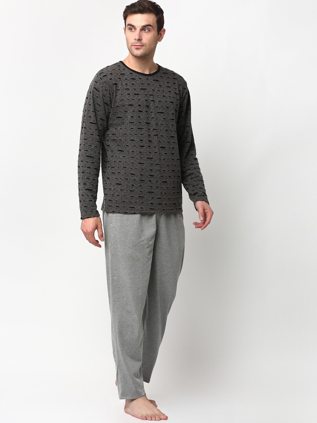 Clothing Tracksuits | VIMAL JONNEY Men Grey Cotton Blend  Track Suit - HA28606