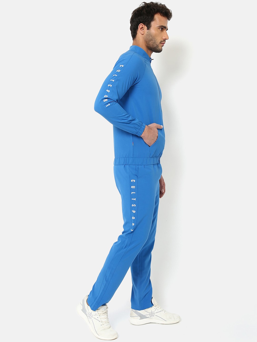 Clothing Tracksuits | Cultsport Men Blue Solid Tracksuit - FS28965