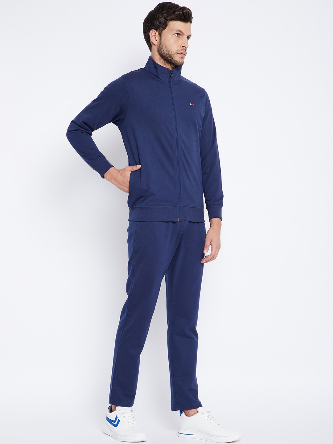 Clothing Tracksuits | NEVA Men Blue Solid Tracksuit - NM18944