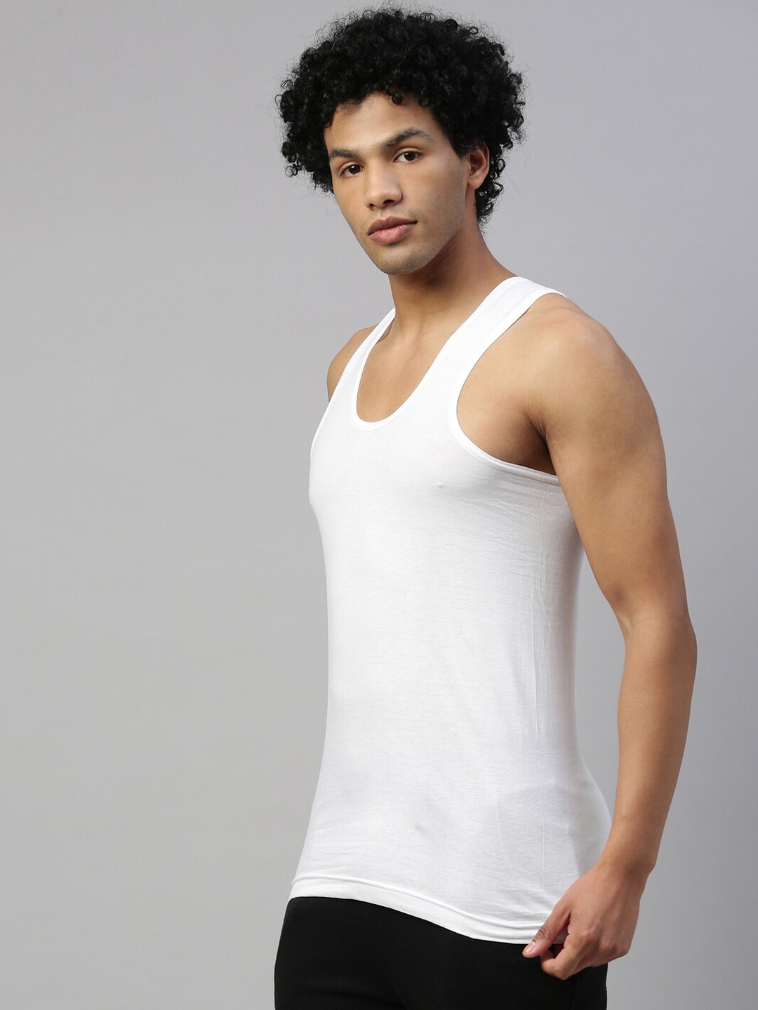 Clothing Innerwear Vests | DIXCY SCOTT MAXIMUS Men White Pure Cotton Gym Vest - BW54478
