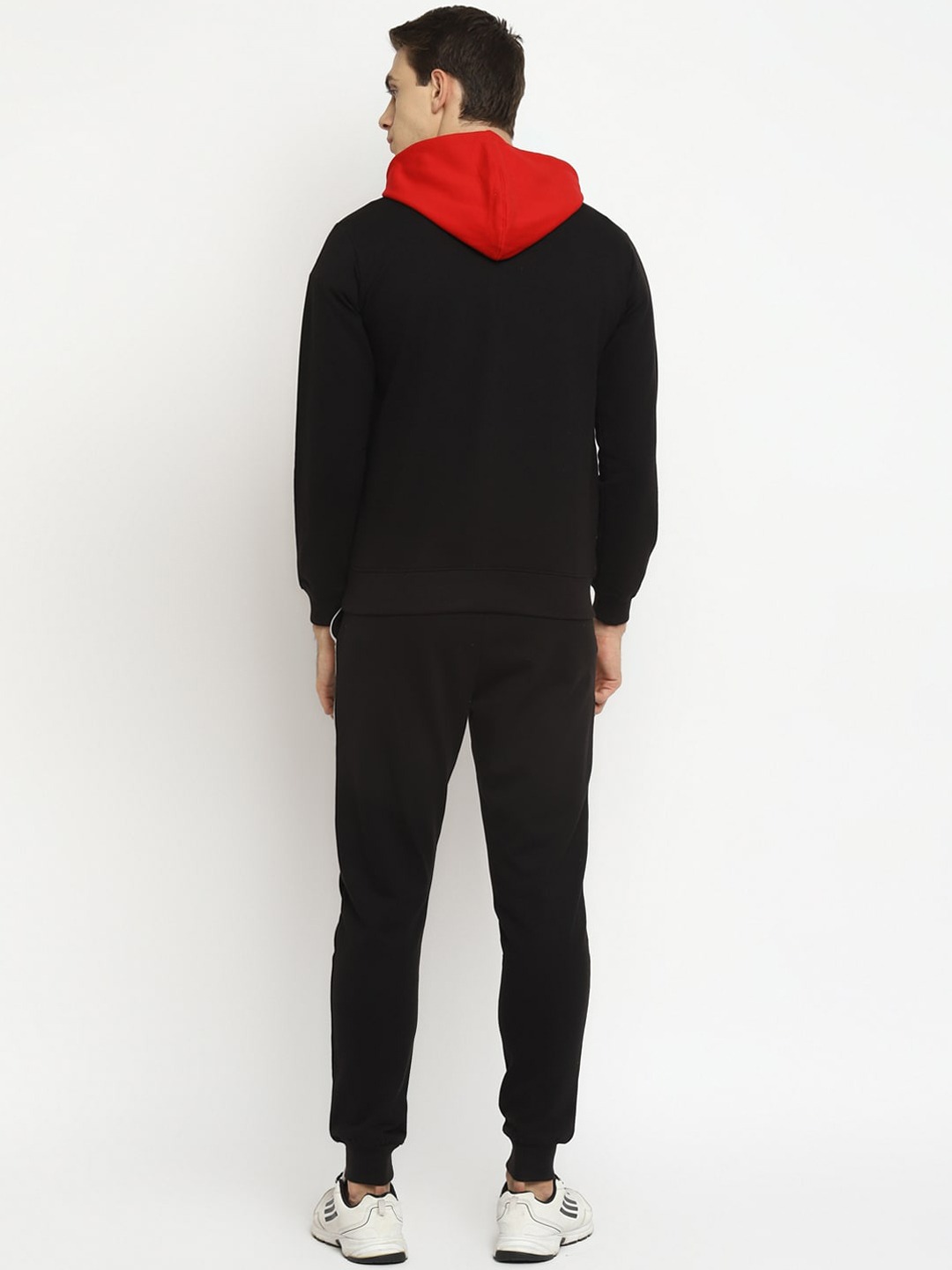 Clothing Tracksuits | OFF LIMITS Men Black & Red Colourblocked Hooded Tracksuit - ZD85029