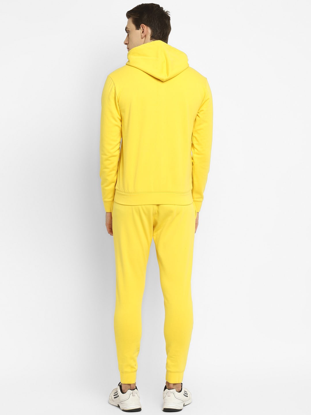 Clothing Tracksuits | OFF LIMITS Men Yellow Solid Hooded Tracksuit - BV94821