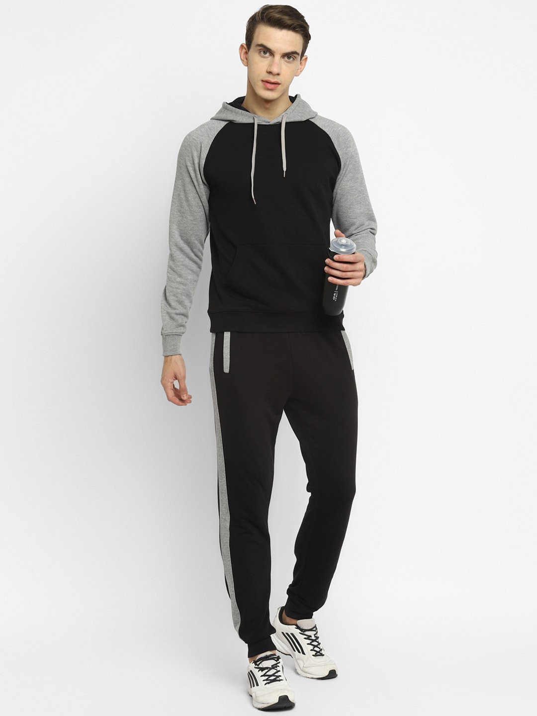 Clothing Tracksuits | OFF LIMITS Men Black Solid Tracksuit - DP62093