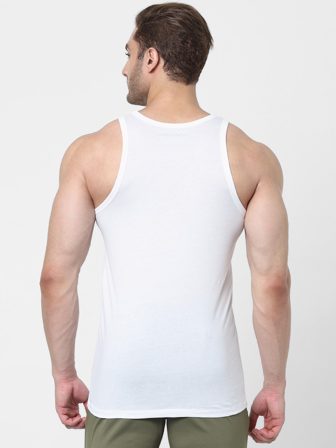 Clothing Innerwear Vests | Jack & Jones Men Pack Of 2 White Solid Cotton Innerwear Vests - LO55386