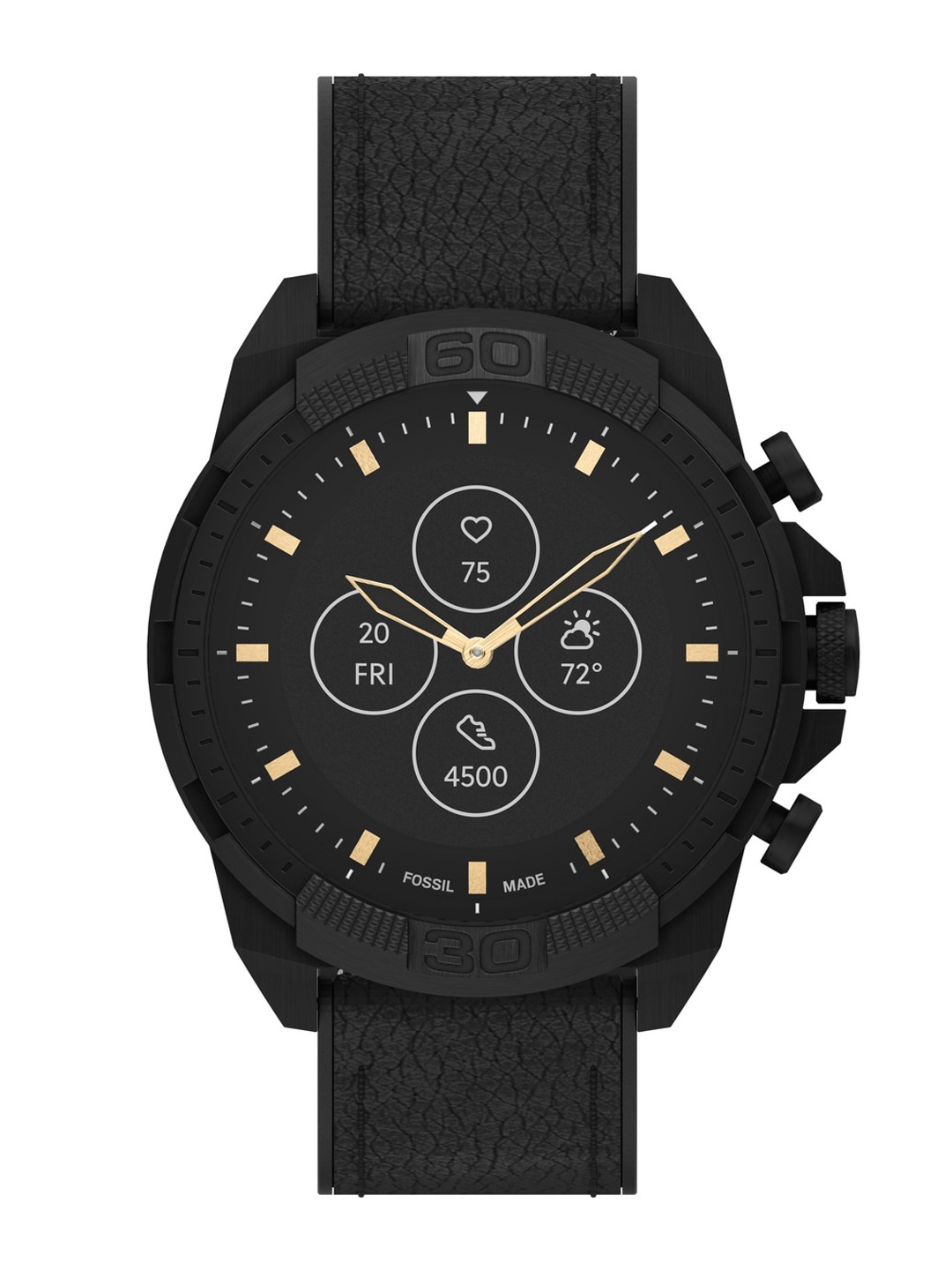 Accessories Smart Watches | Fossil Men Black Solid Bronson Hybrid Smartwatch FTW7060 - BY35650