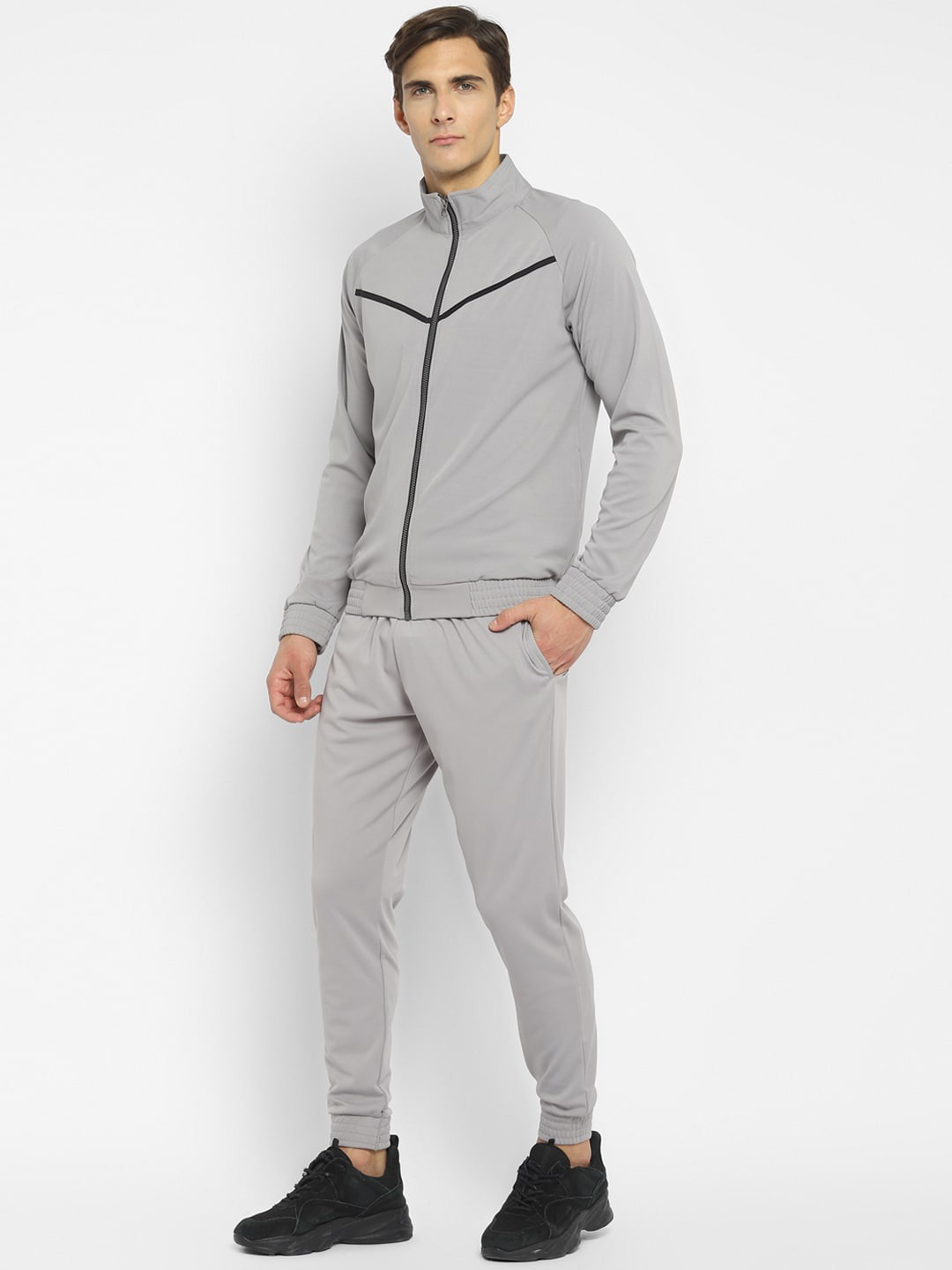 Clothing Tracksuits | Yuuki Men Grey Solid Tracksuit - FR25538