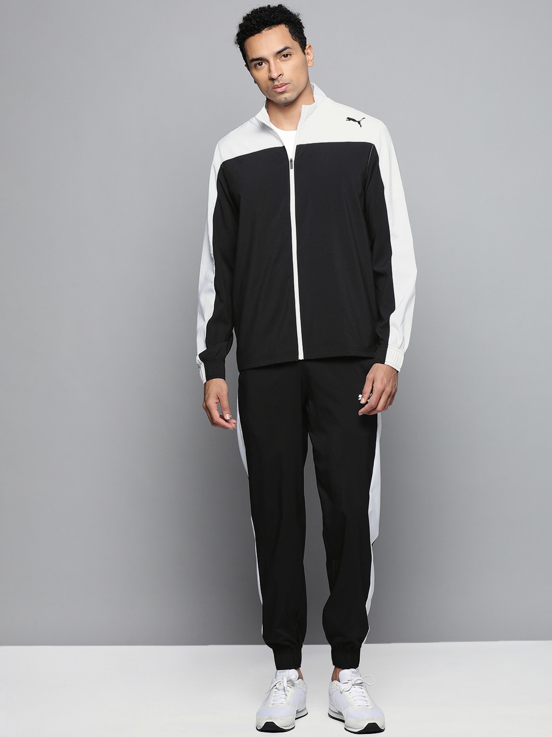 Clothing Tracksuits | Puma Men Black & White Colourblocked Favourite Training Track Suit - AB34820