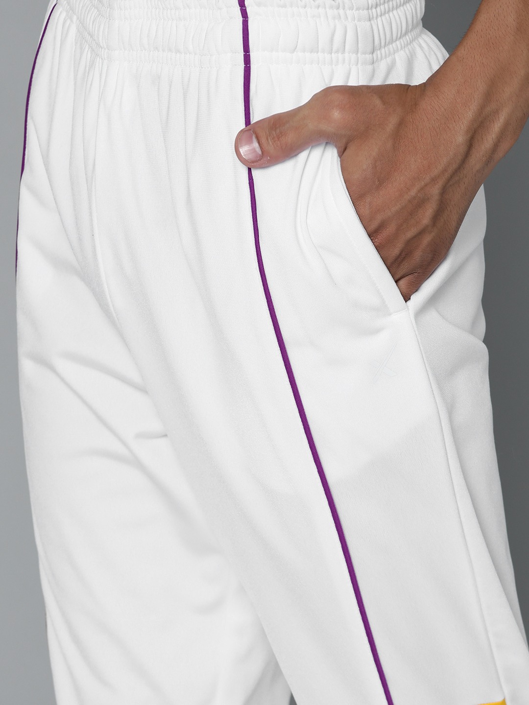 Clothing Tracksuits | HRX By Hrithik Roshan Basketball Men Optic White Colourblock Tracksuits - KT45770