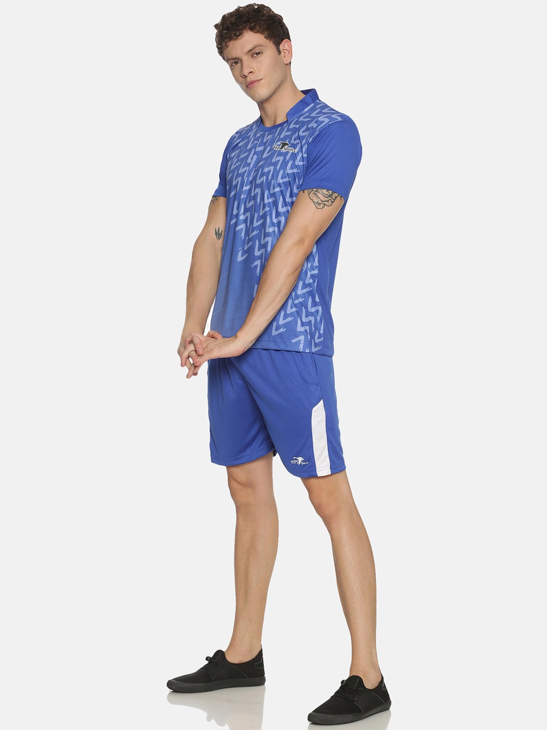 Clothing Tracksuits | HPS Sports Men Blue Printed Football Tracksuit - UA14735