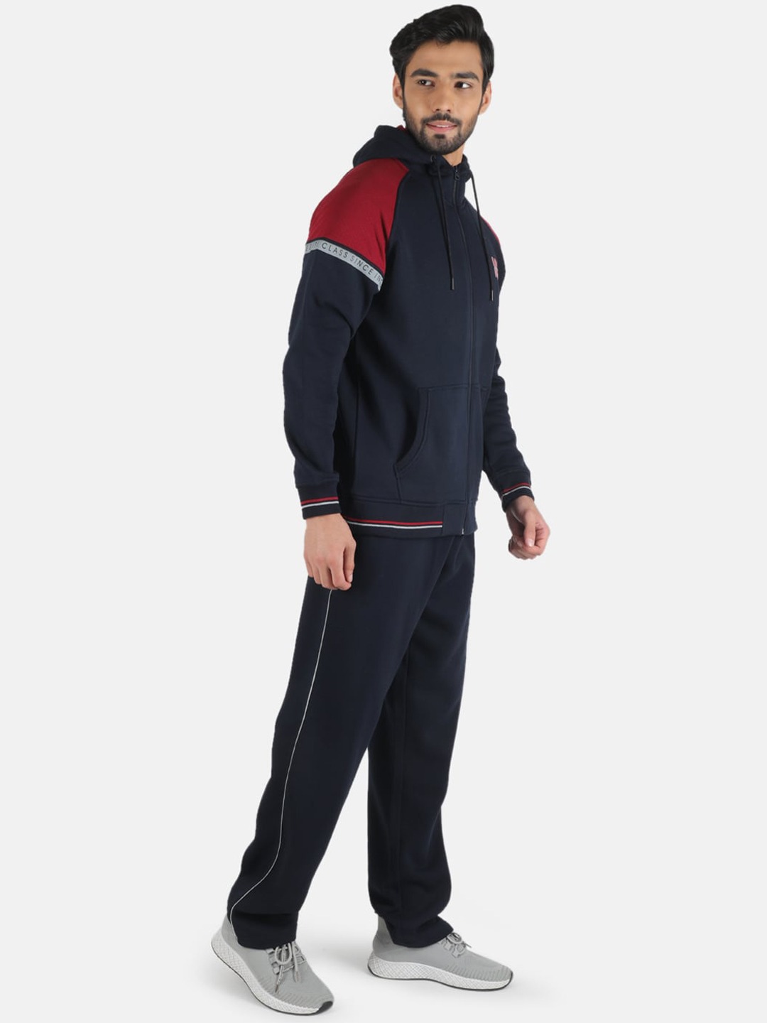 Clothing Tracksuits | Monte Carlo Men Navy Blue & Red Track Suit - SB32833