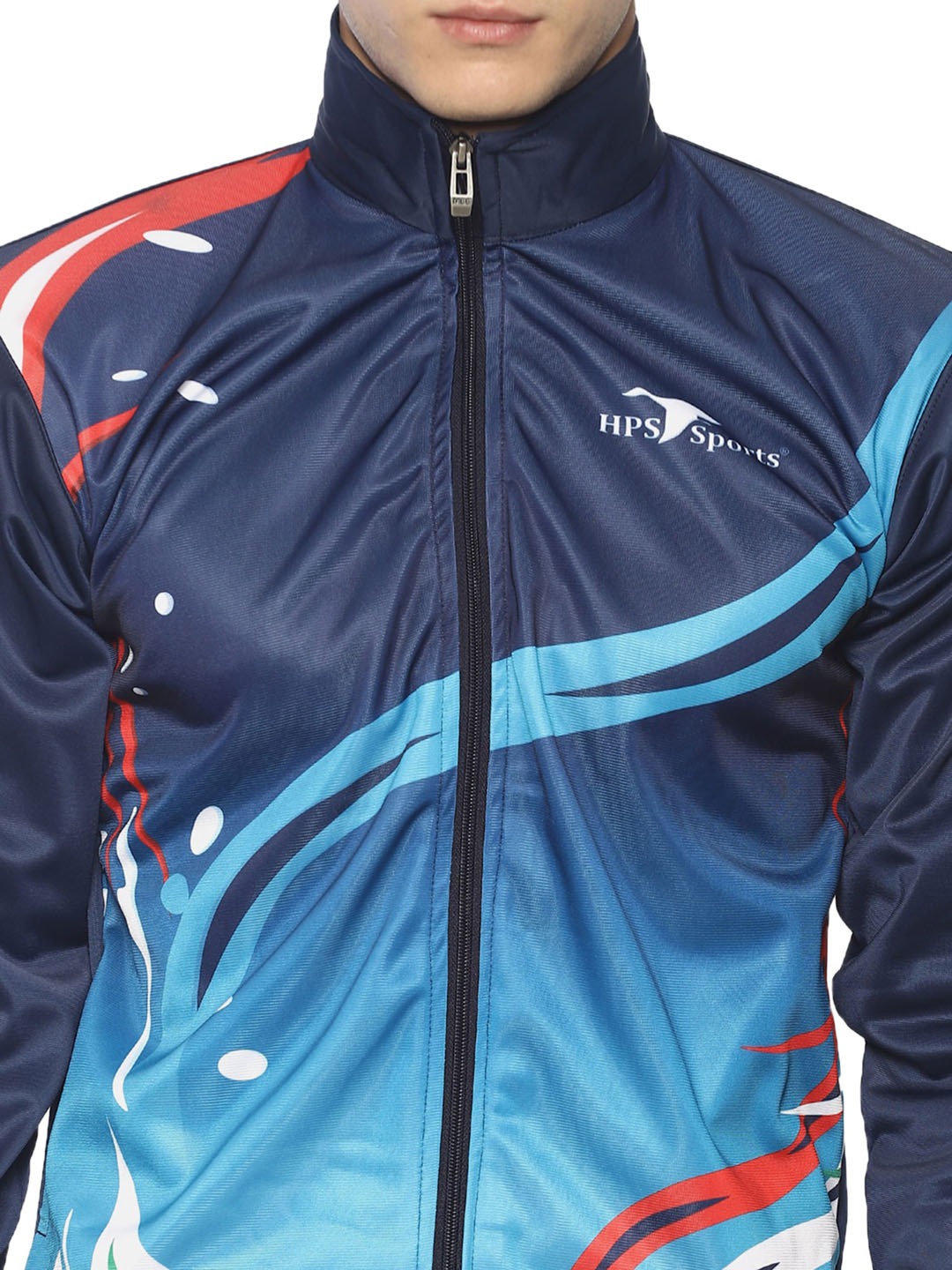 Clothing Tracksuits | HPS Sports Men Navy Blue Printed Tracksuit - ET15964