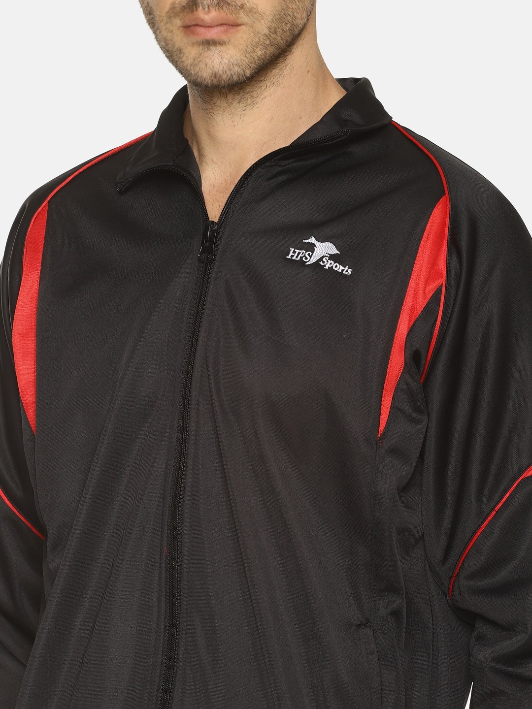 Clothing Tracksuits | HPS Sports Men Black & Red Solid Track Suit - DP42787