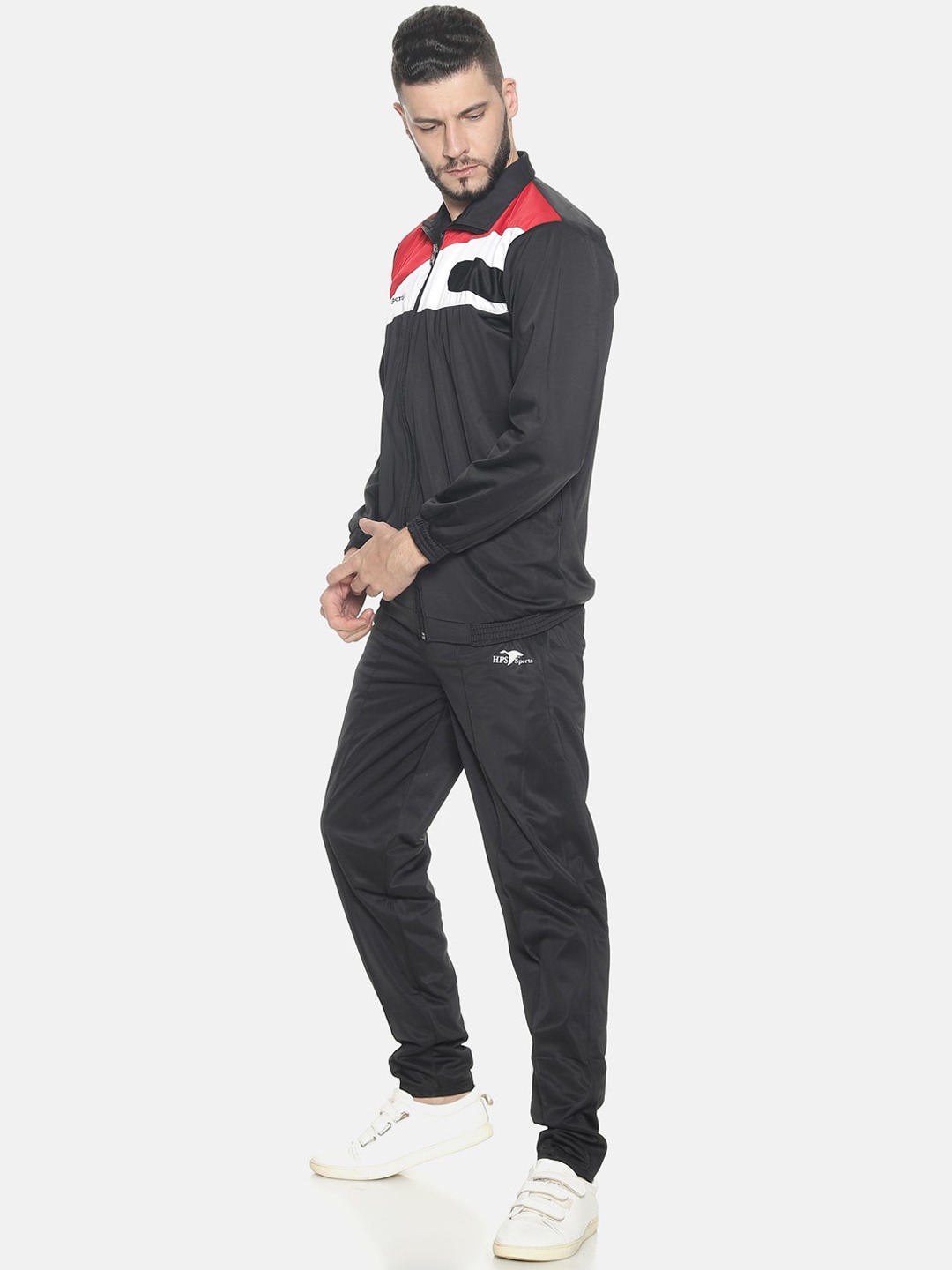 Clothing Tracksuits | HPS Sports Men Black & Red Solid Track Suit - MC88549