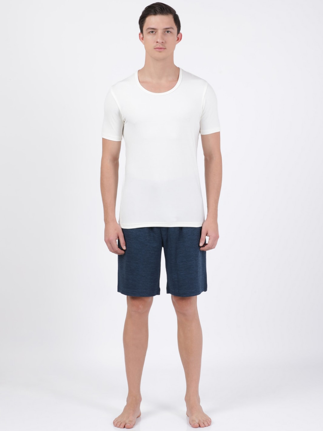 Clothing Innerwear Vests | Jockey Men White Solid Innerwear Vests - FF54685