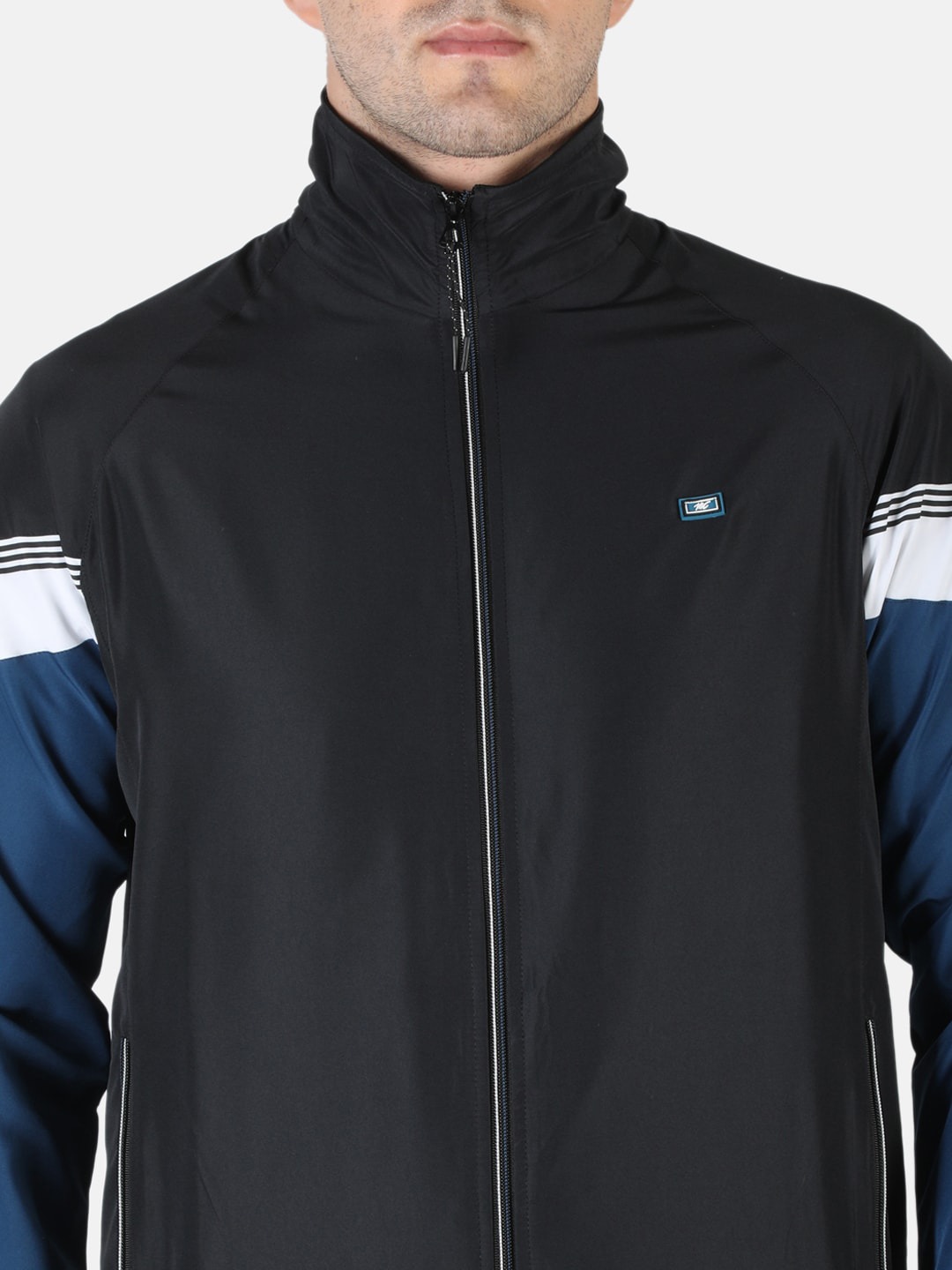 Clothing Tracksuits | Monte Carlo Men Black & Blue Colourblocked Tracksuits - RD41107
