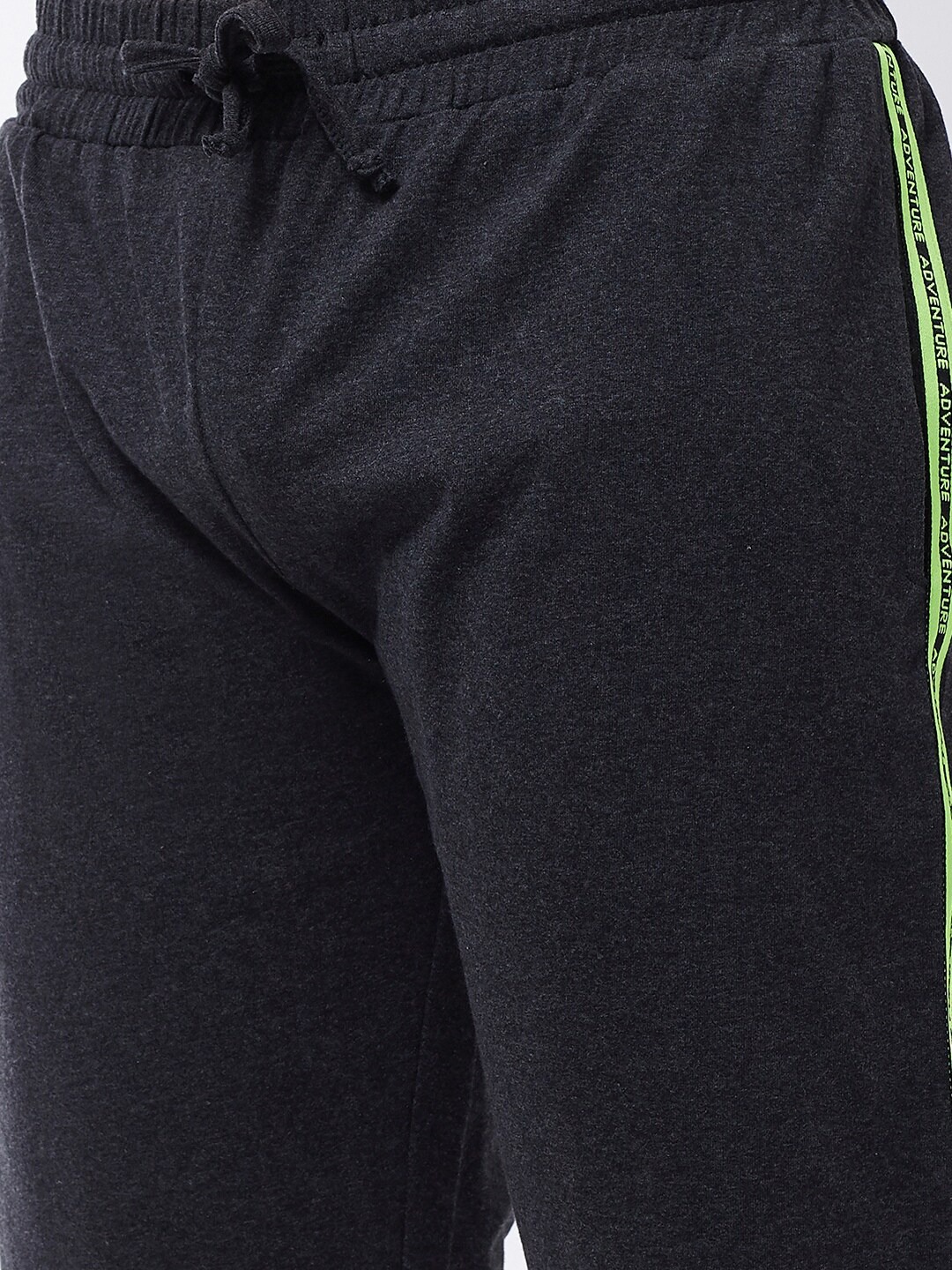 Clothing Tracksuits | GRITSTONES Men Grey Melange & Black Colourblocked T-shirt with Shorts - CI04883