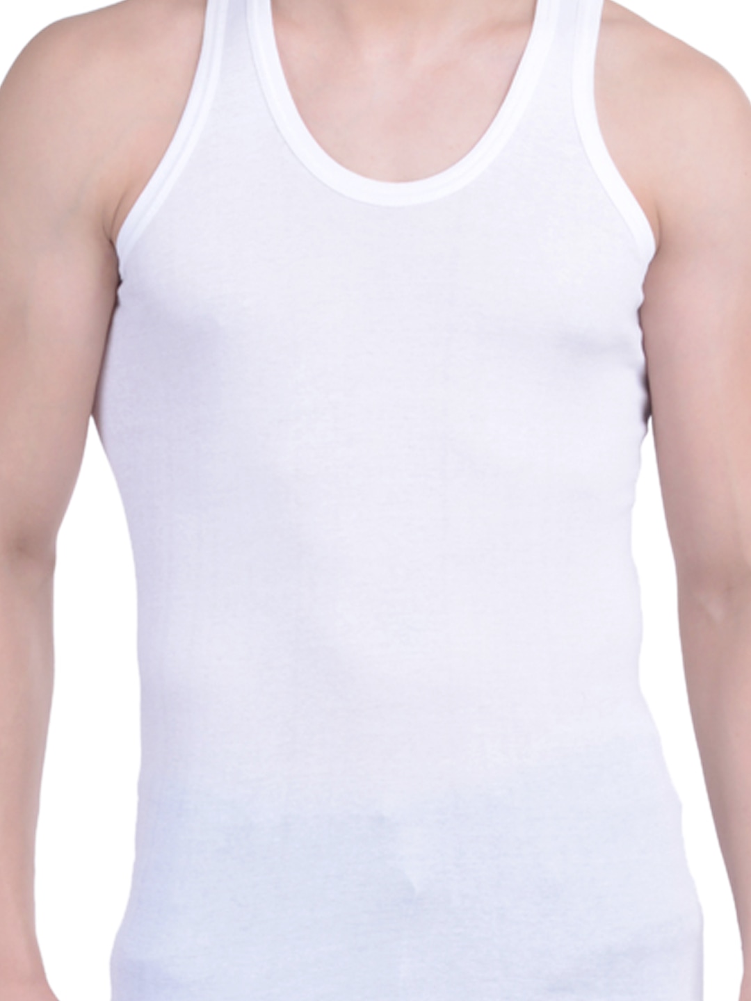 Clothing Innerwear Vests | Dollar Bigboss Pack of 5 White Innerwear Vests MDVE-05-PO5 - HQ77060