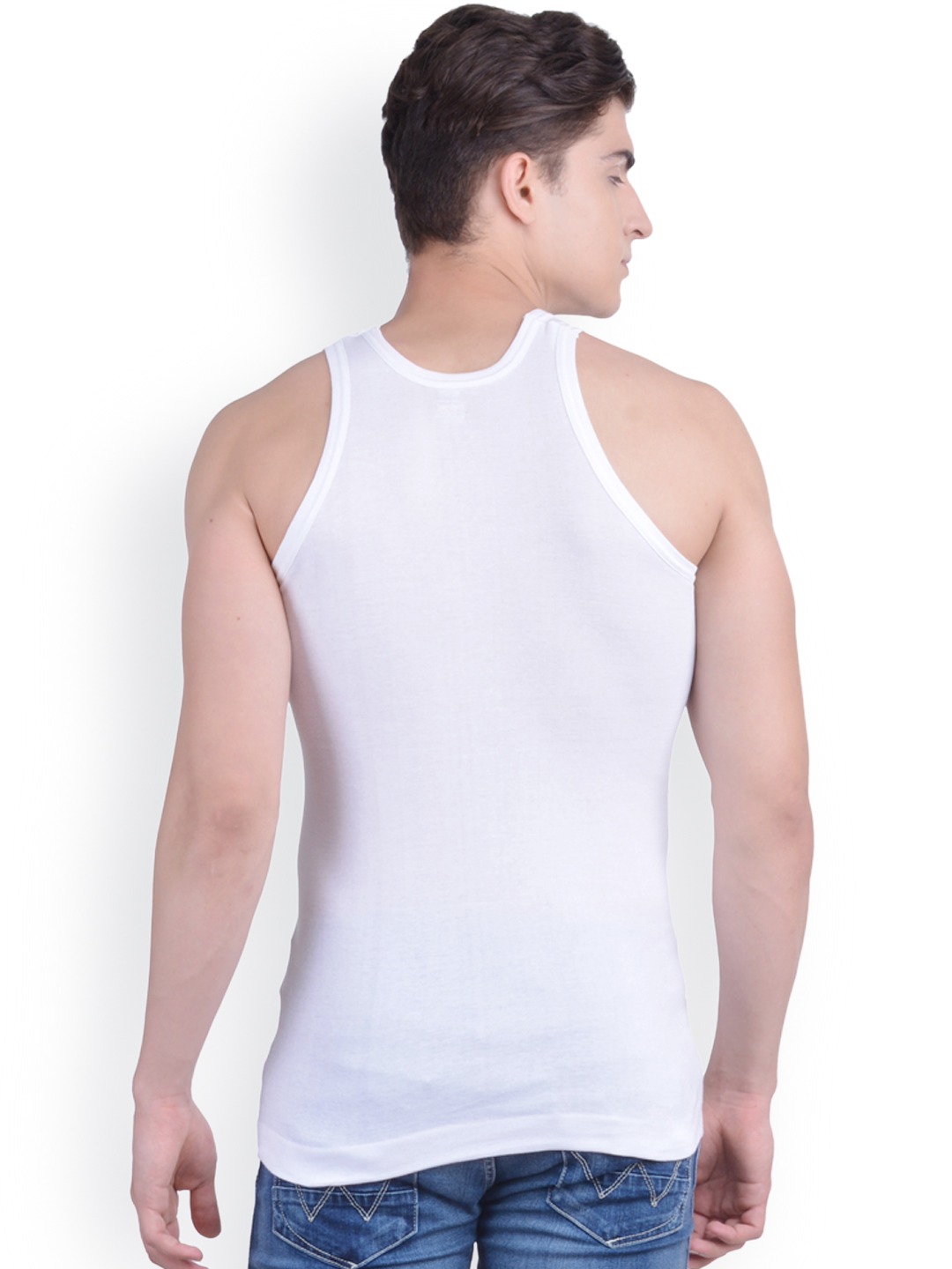 Clothing Innerwear Vests | Dollar Bigboss Pack of 5 White Innerwear Vests MDVE-05-PO5 - HQ77060