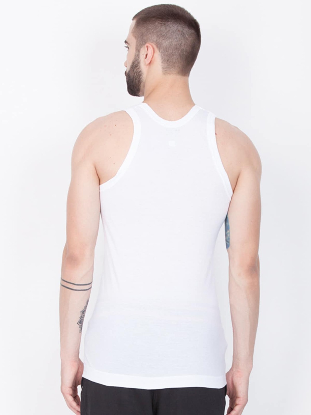 Clothing Innerwear Vests | Lux Cozi Men Pack Of 3 Pure Cotton Basic Innerwear Vest - QF05865