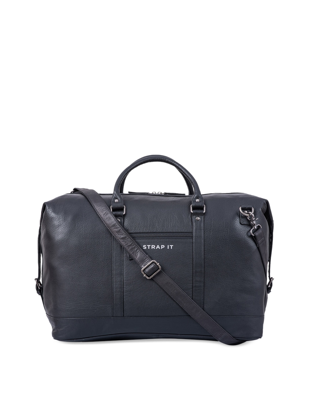 Accessories Duffel Bag | STRAP IT Black Solid Large Duffel Bag - EN65088