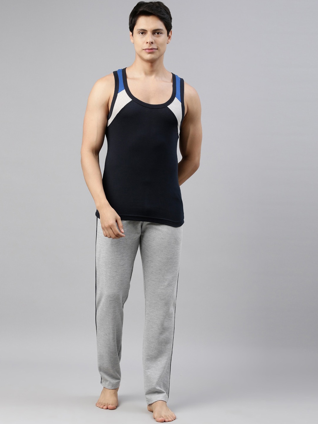 Clothing Innerwear Vests | DIXCY SCOTT Men Pack Of 2 Solid Cotton Gym Vests BOLD GYM VEST B 999 - MY13871