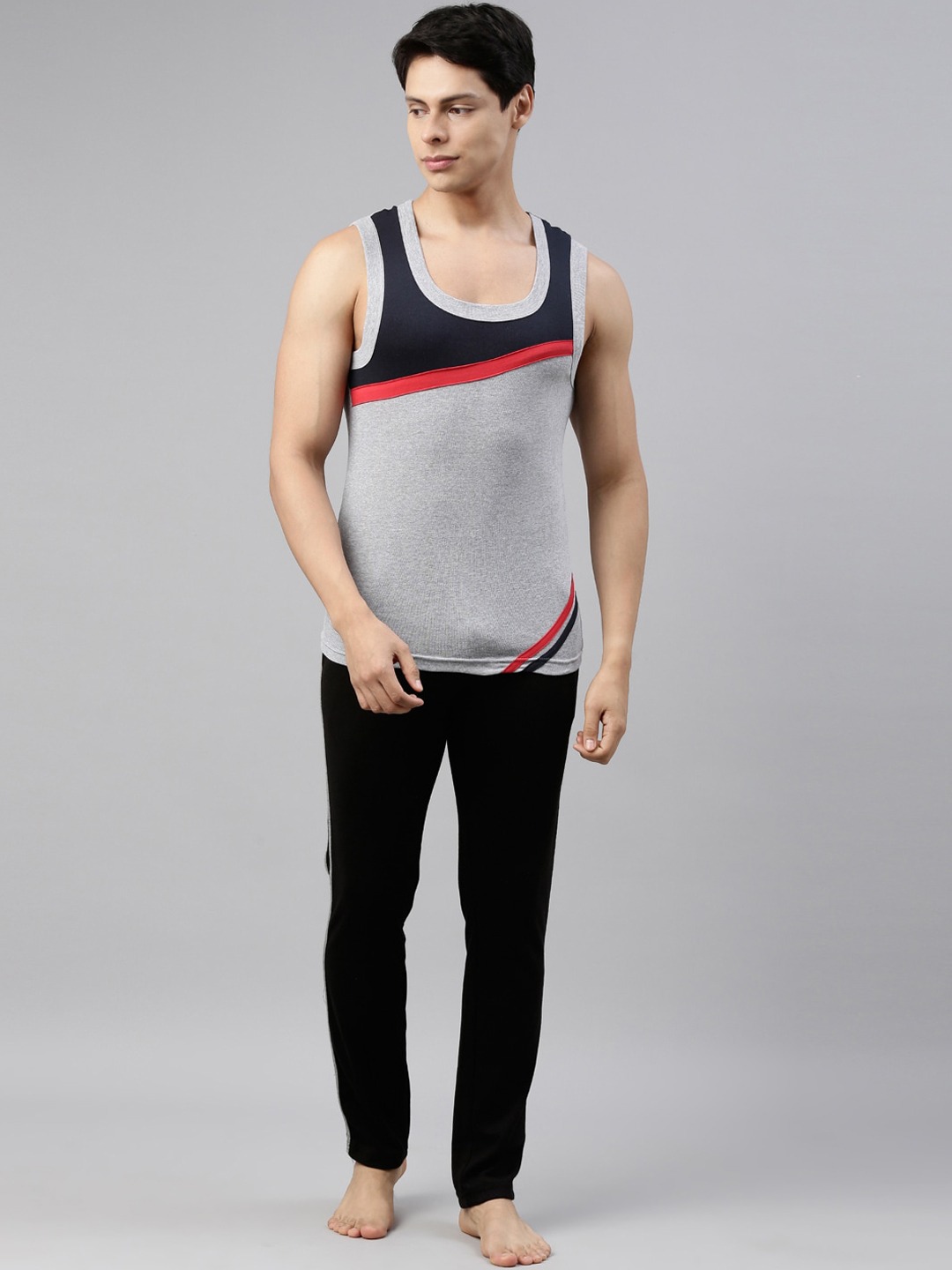Clothing Innerwear Vests | DIXCY SCOTT Men Pack Of 2 Solid Cotton Gym Vests BOLD GYM VEST B 1400 - VA72605
