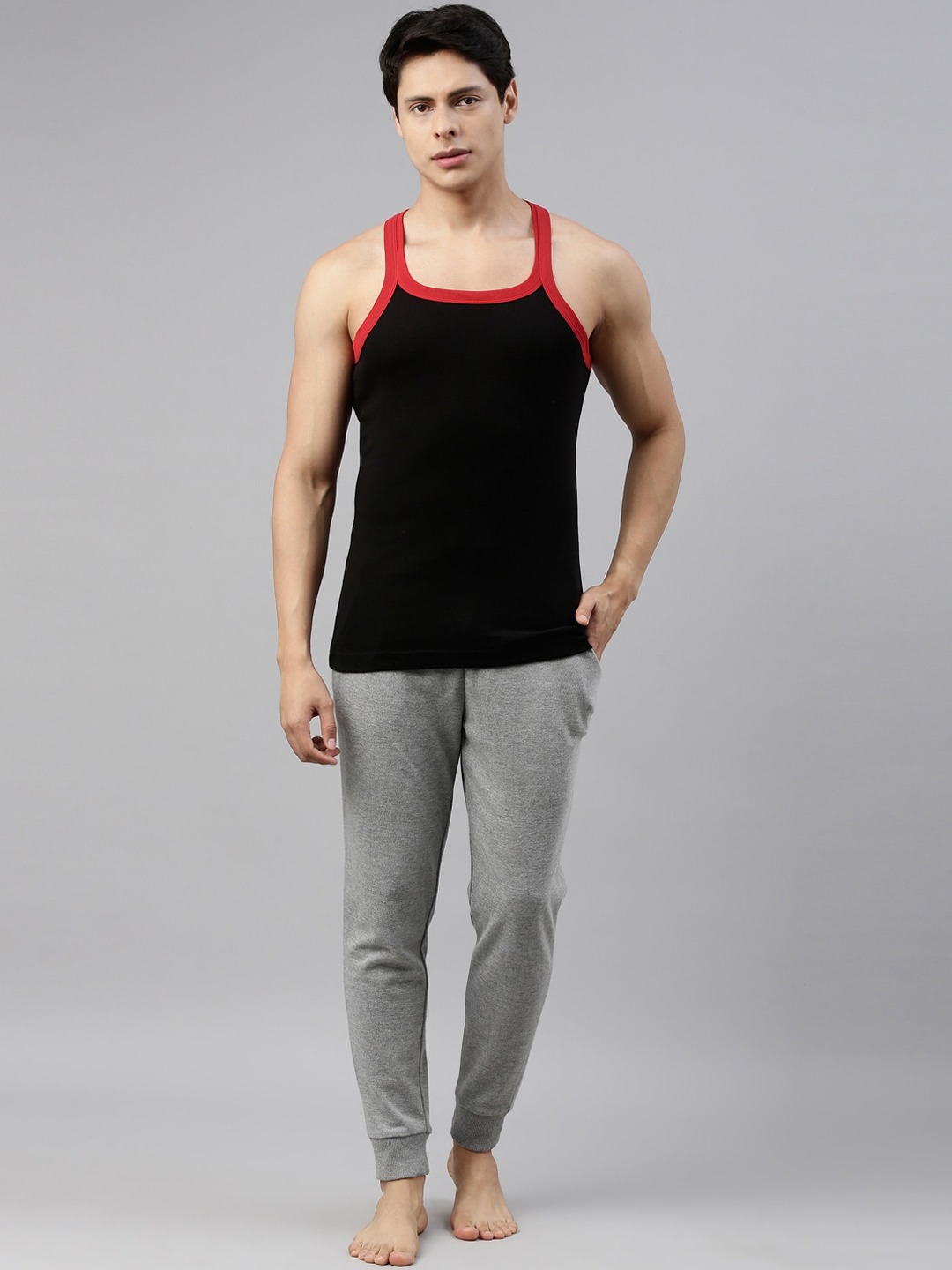 Clothing Innerwear Vests | DIXCY SCOTT Men Pack Of 2 Solid Combed Cotton Innerwear Gym Vest - XT25089