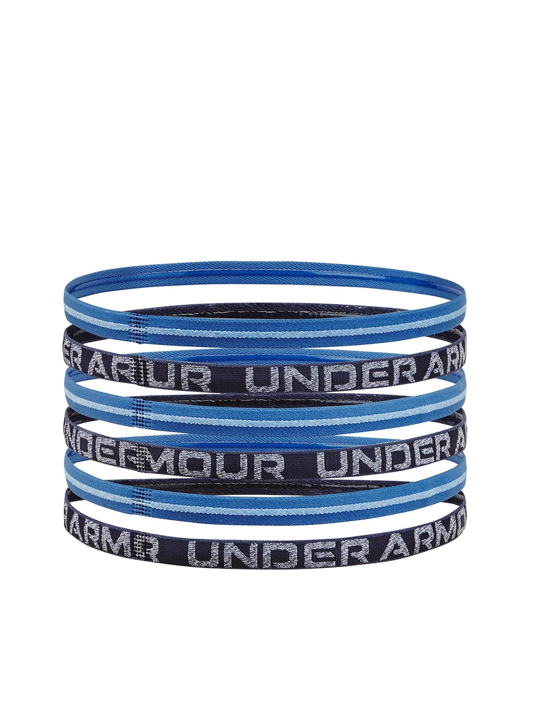 Accessories Headband | UNDER ARMOUR Women Pack of 6 Blue & White Brand Logo Print HTR Mini Headband - JF47958