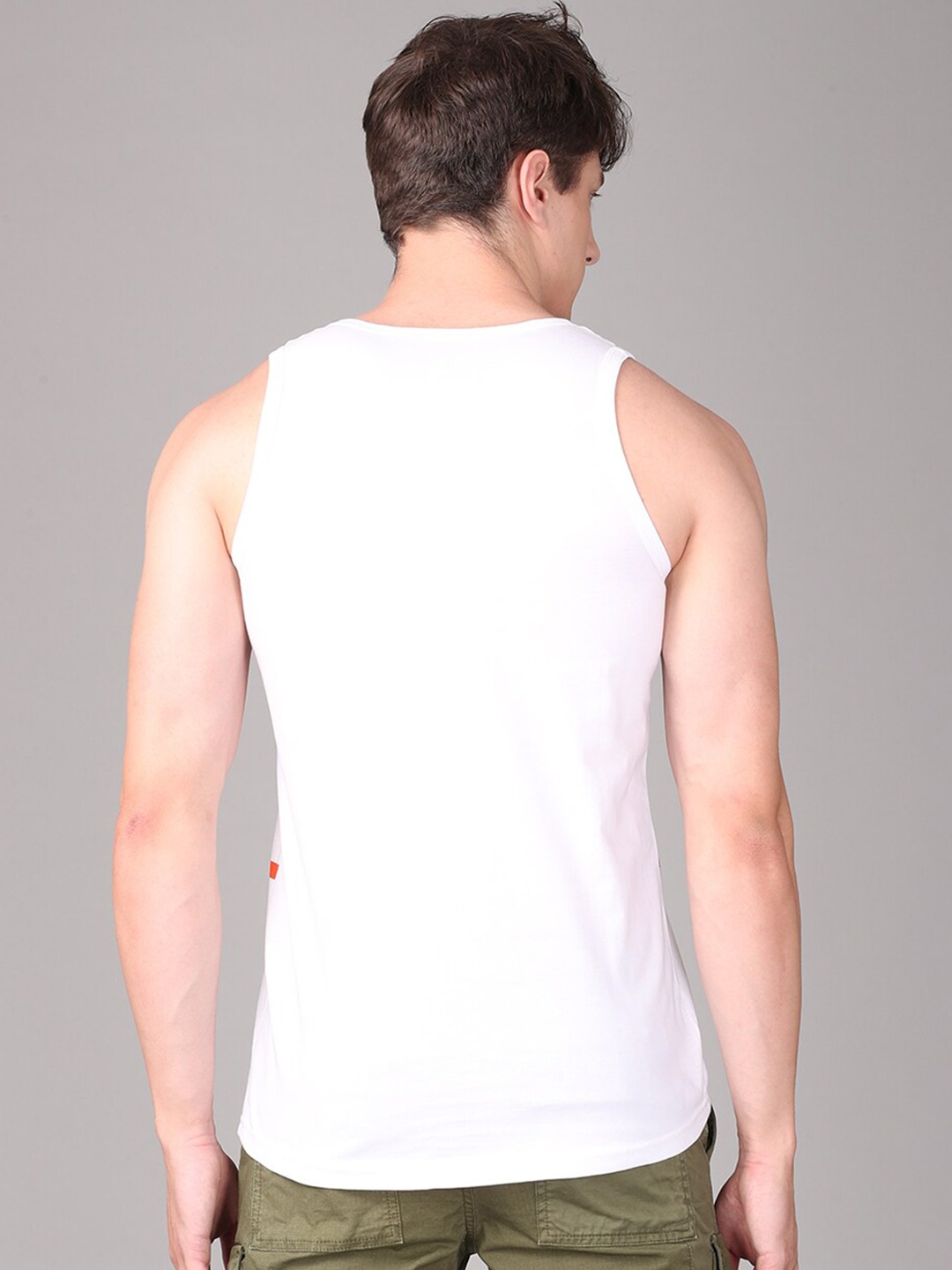 Clothing Innerwear Vests | IMYOUNG Men White & Black Typography Printed Innerwear Vests - NX24192