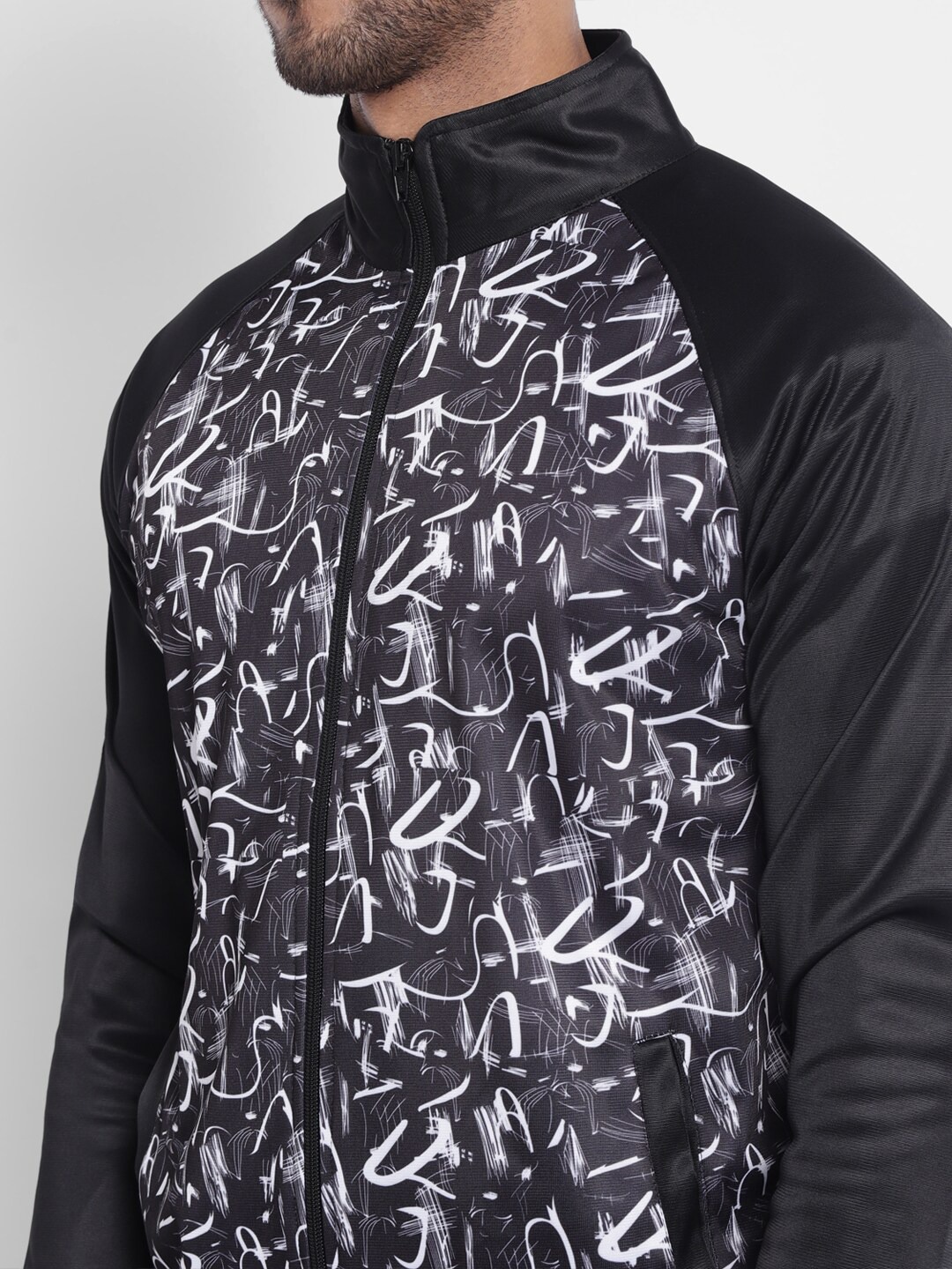Clothing Tracksuits | OFF LIMITS Men Black Graphic Printed Tracksuits - ZG17654