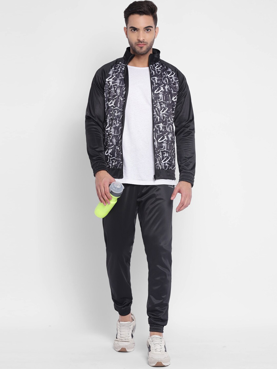 Clothing Tracksuits | OFF LIMITS Men Black Graphic Printed Tracksuits - ZG17654