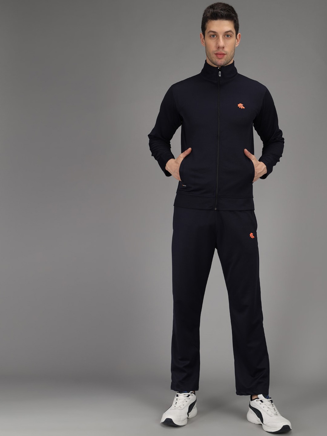 Clothing Tracksuits | Gallus Men Navy Blue Solid Tracksuit - YV71561